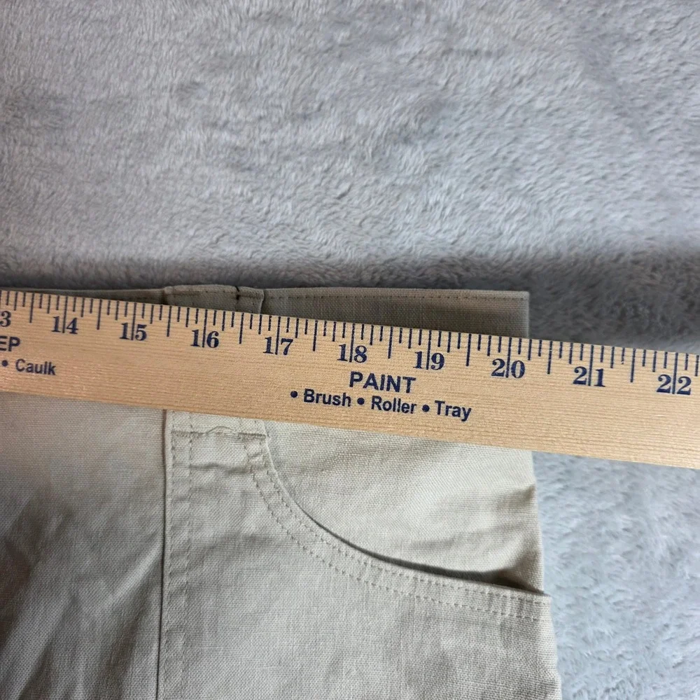 Wrangler‎ ATG Women's Canvas Hike Shorts Pelican Beige Cotton Linen Size 20